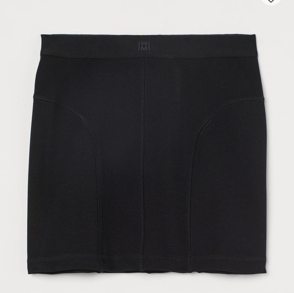 H&M NWT Black Jersey Skirt Bodycon Small - Picture 1 of 3